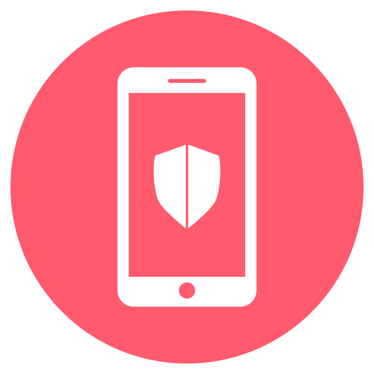 Shield on Phone Icon